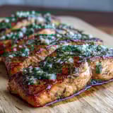 Cedar Plank Salmon Garlic Dill