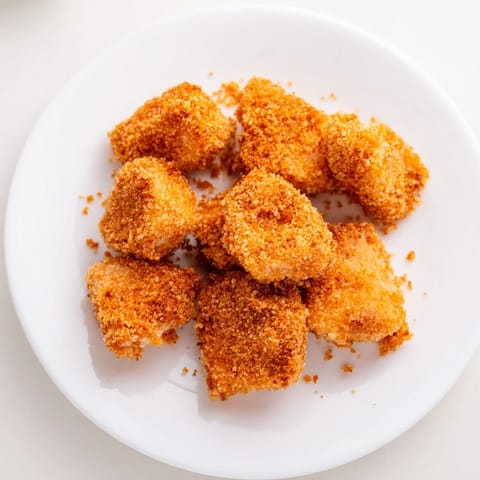 Freshly fried Chicken Nuggets with a crunchy breadcrumb coating, perfect for a quick snack or dinner.