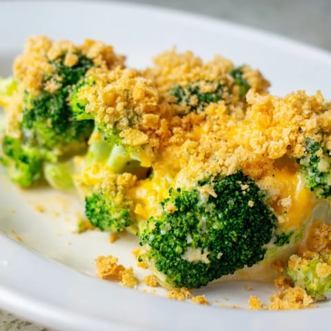 A comforting, creamy Broccoli Casserole, with melted cheese and tender broccoli, perfect for a side.