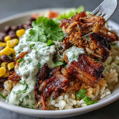 Tender Slow-Cooked Carnitas Bowl