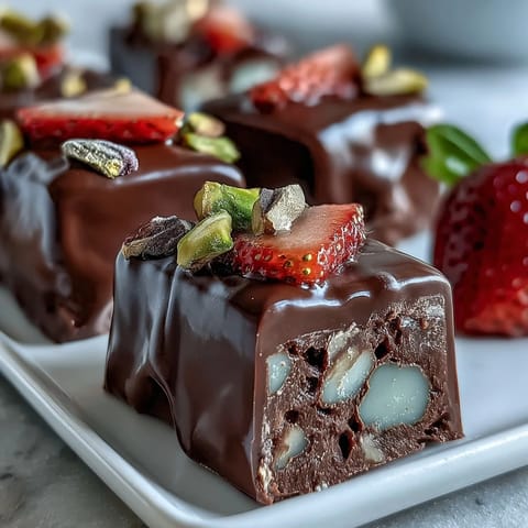 Dubai Chocolate Strawberry Bark