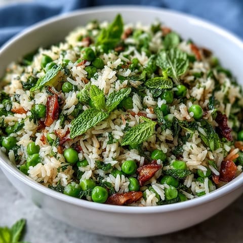 Spring Pea Mint Rice Pilaf