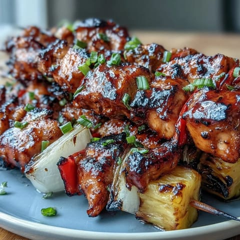 Grilled Pineapple Chicken Skewers #108