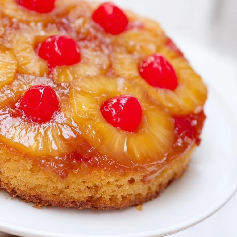 Warm and inviting, this Pineapple Upside-Down Cake features buttery cake and caramelized fruit.