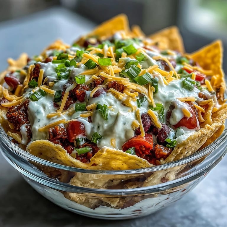 Individual Easy Taco Dip Cups featuring refried beans, seasoned sour cream, and vibrant toppings, ideal for parties.