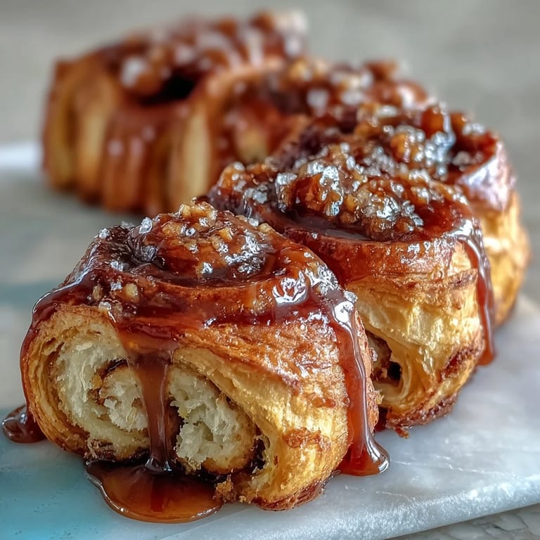Easy breakfast treat: crescent dough mini rolls filled with orange zest, baked and topped with tangy glaze.