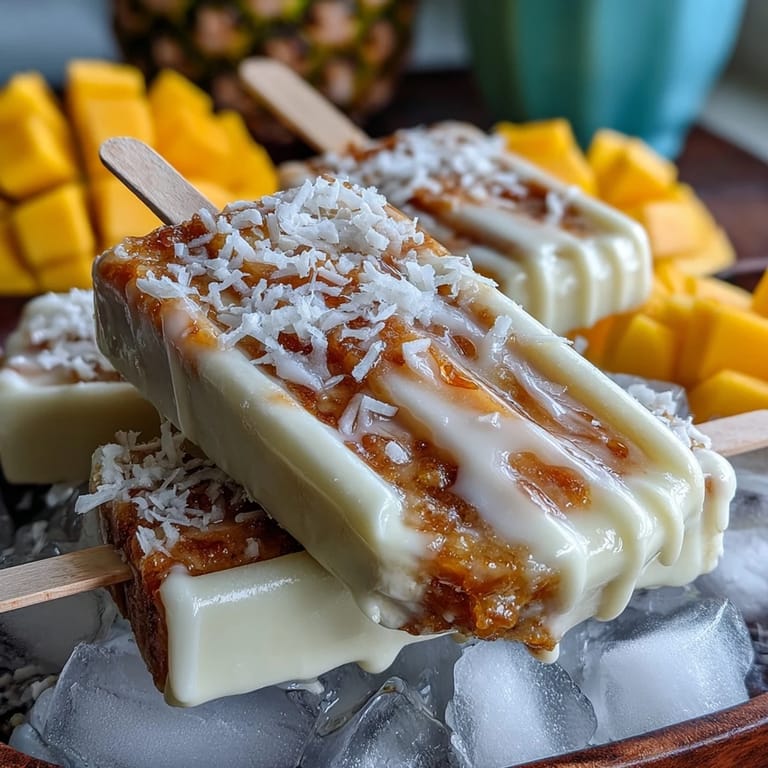 Enjoy vibrant, homemade vegan mango coconut popsicles, a cool and healthy dessert.
