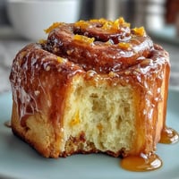 Fluffy orange rolls with fresh zest, baked golden and topped with a citrus glaze for a bright breakfast treat.