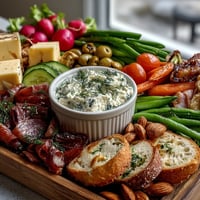 Spring Charcuterie Board Radishes Peas